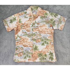 Saturdays In California Shirt Mens Large Multicolor Hawaiian Tropic 70s Vintage